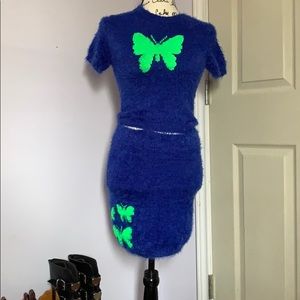 Dolls kill 2 piece butler fly set size m